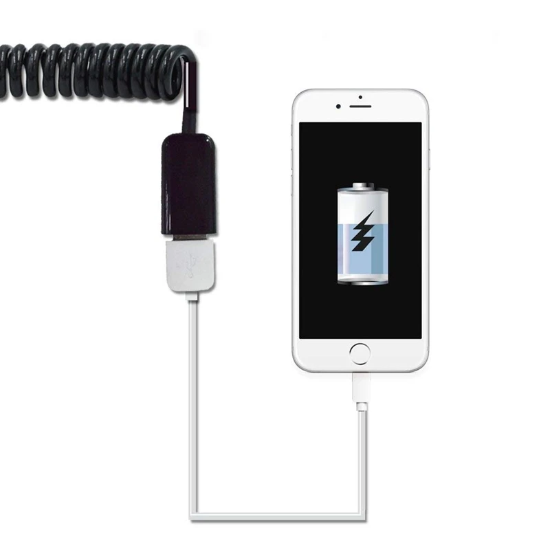 Спиральный USB A папа-мама адаптер кабель 1 м 3 фута