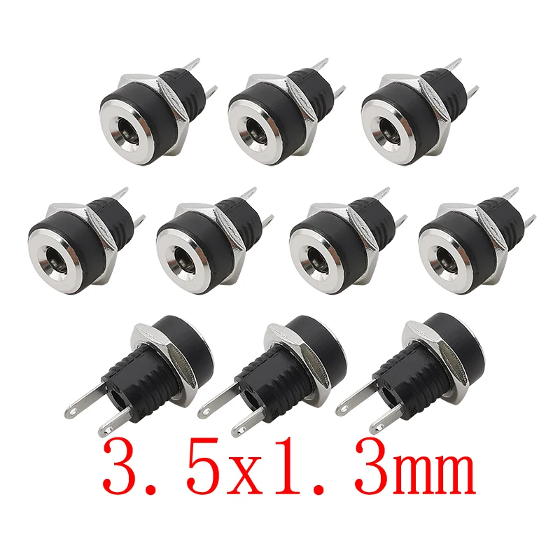 N/A DC-003 3,5 mm x 1,0 mm DC Power Jack Plug 3 Pin Femmina Connettore 10 pz