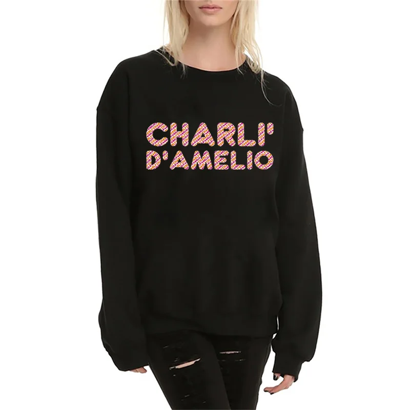 Модный спортивный Свитшот Charli dɺrelio красный 2021 | Женская одежда