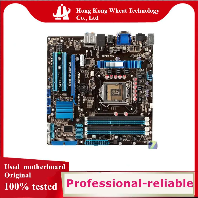 Для ASUS P7H55-M Pro Материнская плата Socket LGA 1156 DDR3 SATA2 для Intel H55 оригинальная б/у
