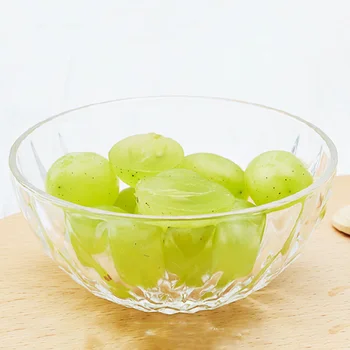 

12 Pcs/2 Set Diamond Glass Salad Bowl Practical Rice Soup Fruits Dessert Storage Bowl with Box for Home Kitchen Use (Transparent