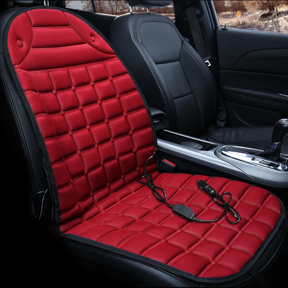 12 В зимние тепловые сиденья, автомобильные аксессуары с подогревом, умный Многофункциональный Автомобильный Подогреватель сидений, одна Подушка, зимний нагреватель - Название цвета: Red
