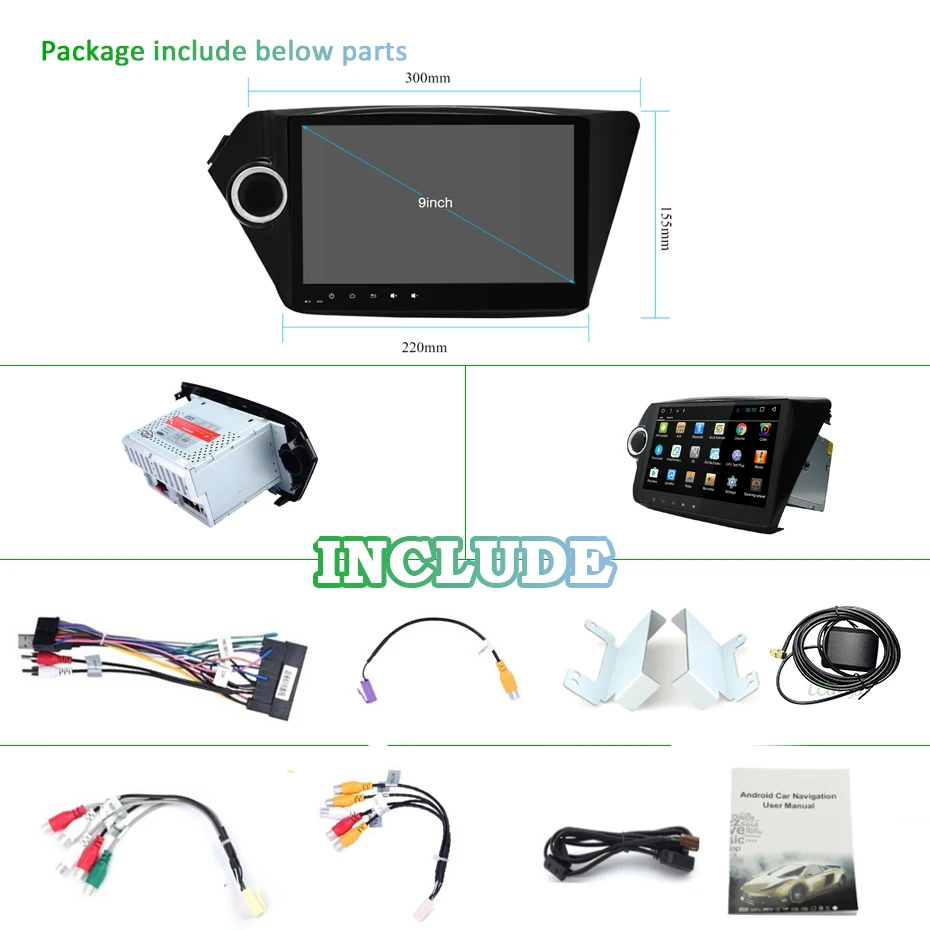 Flash Deal 4G+64G 8 CORE 2 Din android 9.0 car dvd player gps navigation for Kia k2 RIO 2010 2011 2012 2013 2014 2015 car radio stereo DSP 2