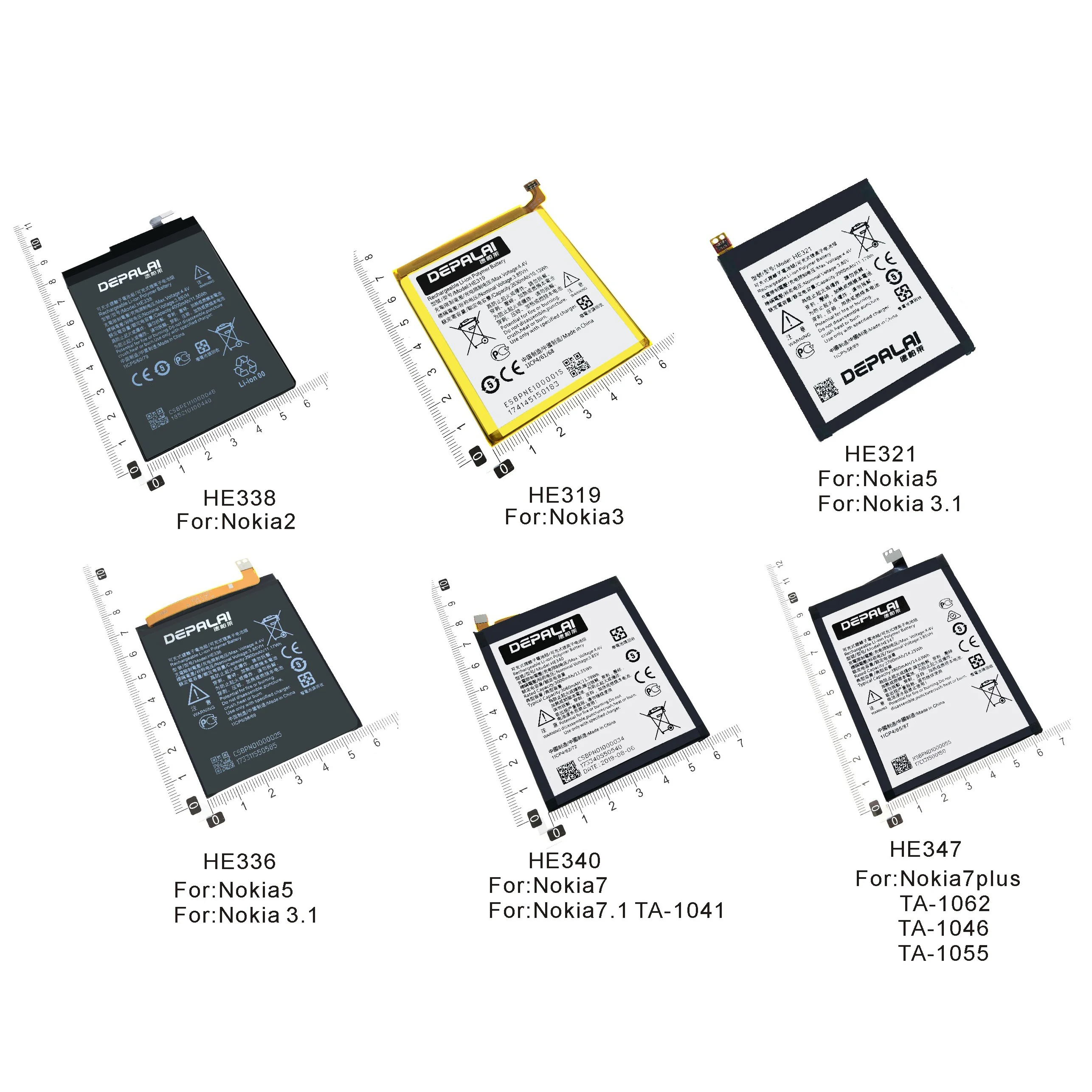 HE338 HE319 HE321 HE336 HE340 HE347 Аккумулятор для Nokia2 3 5 7 TA 1020 1028 1053 1 1041 7plus 1062 1046 1055|Аккумуляторы