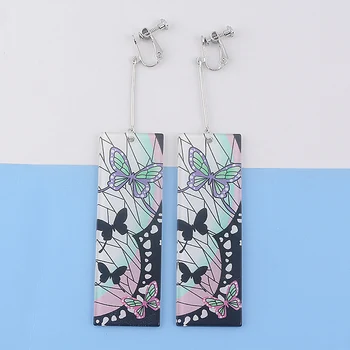 

Anime Demon Slayer Earrings Butterfly blade ピアス серьги Earrings for Women Girls Cosplay Jewelry Accessories Halloween Gift