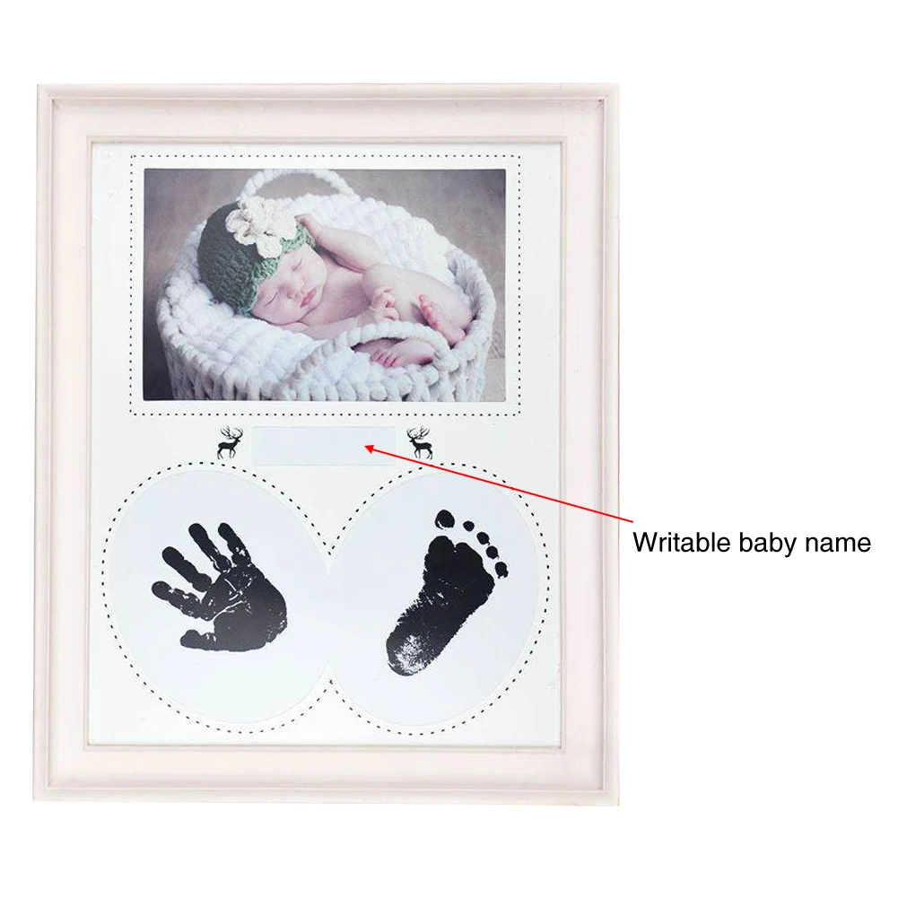 

Gift Kid Footprint Bedroom PVC Newborn Baby Photo Frame Handprint Wall Birthday Pictures Ink Pad Home Decor Hanging