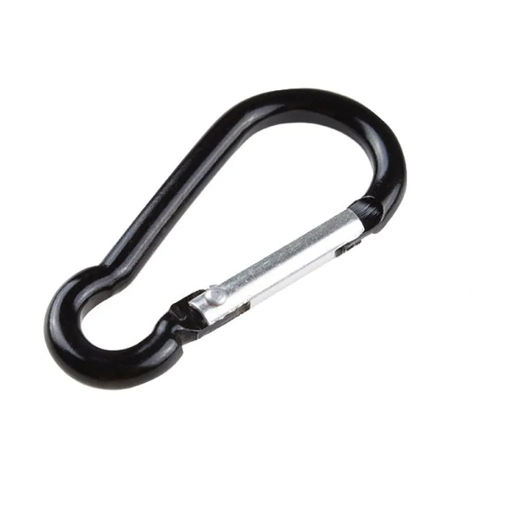 10/5PCS Black Gourd Carabiner Aluminum Alloy D Ring Key Chain Carabiners Hook Spring Snap Clip Hooks Keychain Climbing Equipment 4