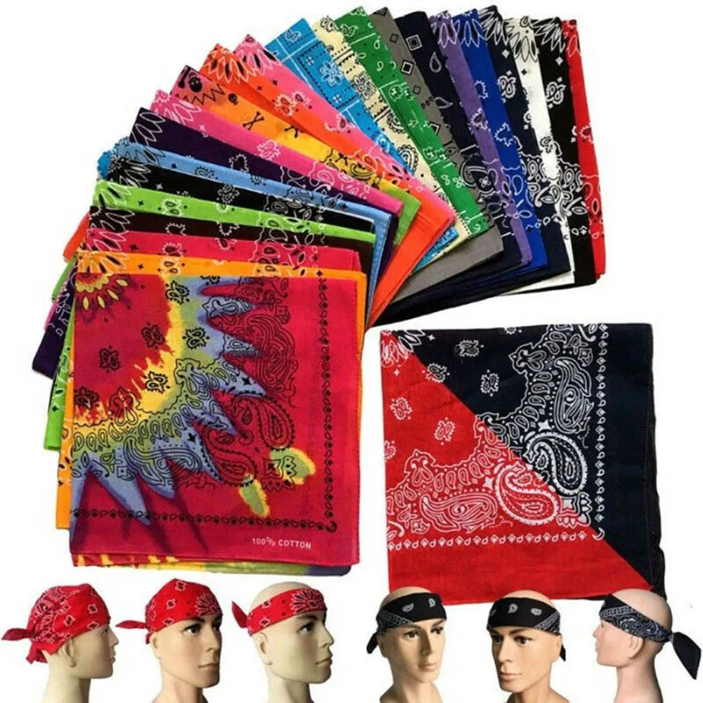 

outdoor Bandana Pack of 12 100% COTTON Multi Colors Non Fading Large Bandanas 22 x 22 IN For Women/Men/Boys/Girls