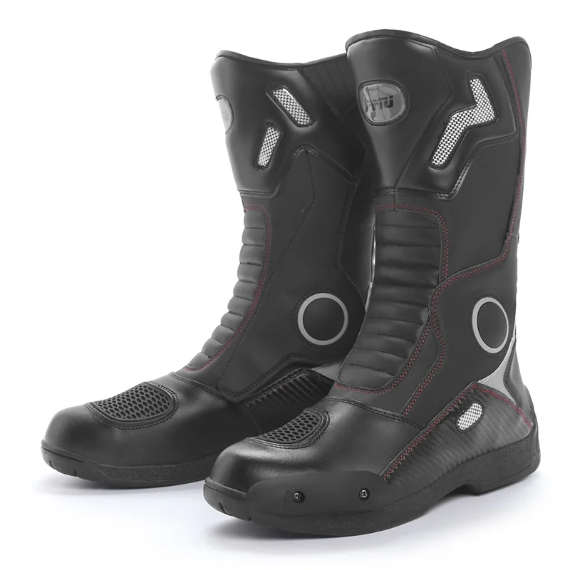 AMU/мотоциклетные ботинки для верховой езды; ботинки для мотокросса; мотоциклетные ботинки; мужская кожаная обувь в байкерском стиле; Защитные мужские ботинки
