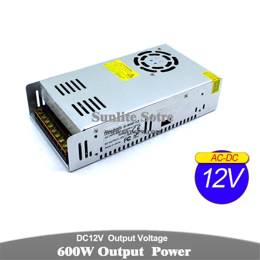 Переменный источник питания DC12V 15 Вт 25 Вт 36 Вт 48 Вт 60 Вт 72 Вт 120 Вт 150 Вт 180 Вт 200 Вт 240 Вт 300 Вт 360 Вт 400 Вт 500 Вт 600 Вт светодиодное освещение трансформатор
