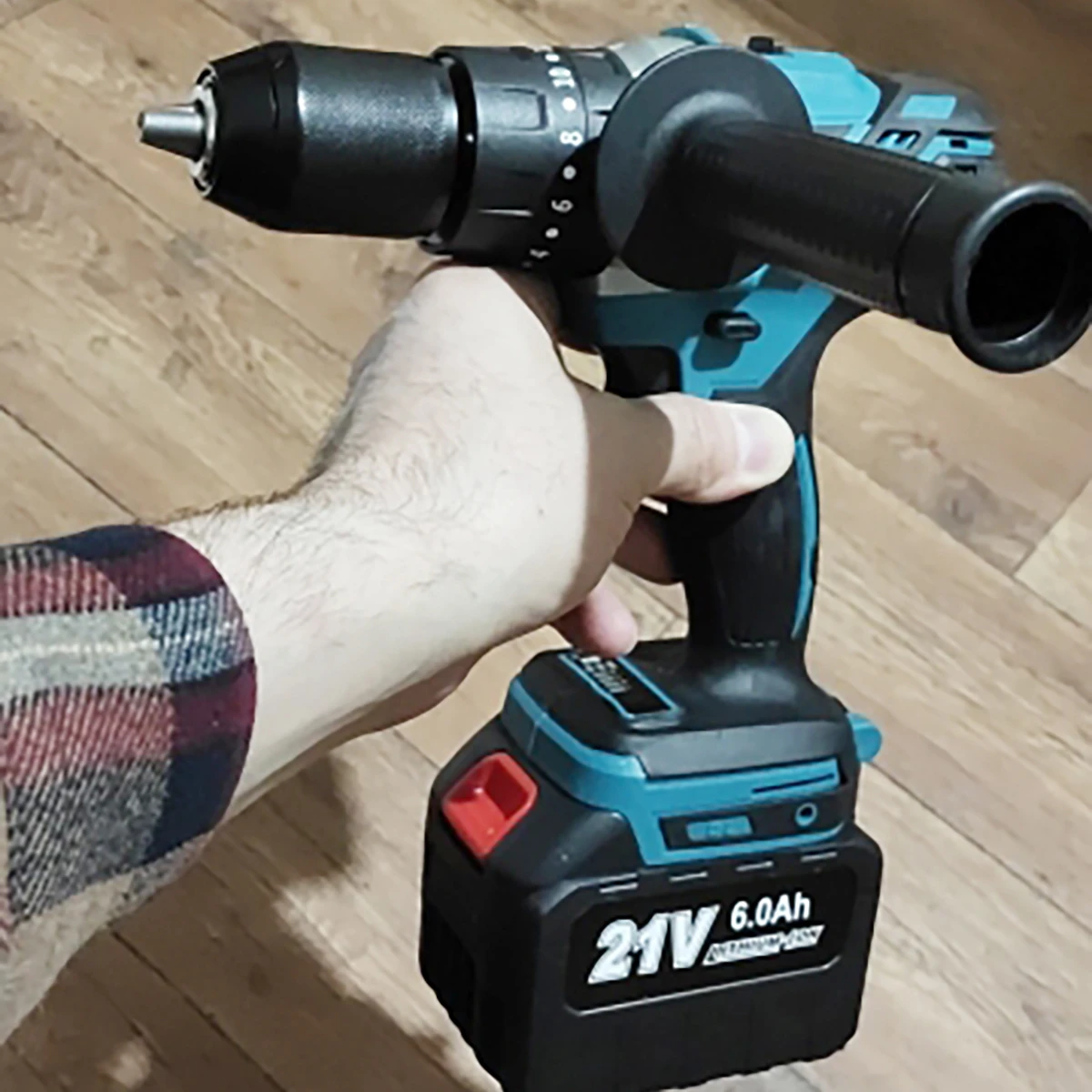 Taladro de impacto eléctrico para pesca en hielo, destornillador inalámbrico sin escobillas de 13MM, 21V, 2 baterías para batería de litio Makita, eléctricas| | - AliExpress