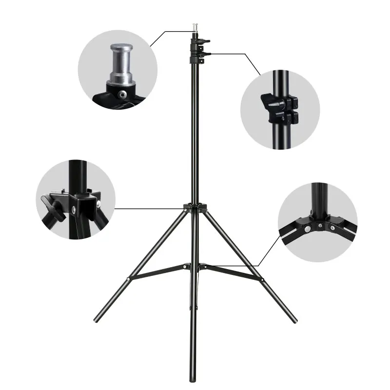  2m/6.5ft Professional Studio Adjustable Soft Box Flash Continuous Light Stand Tripod