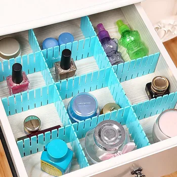

4Pcs 32*7CM Drawer Divider Partition Storage Organizer Underwear Socks Clapboard DIY Grid Plastic Drawer Separator