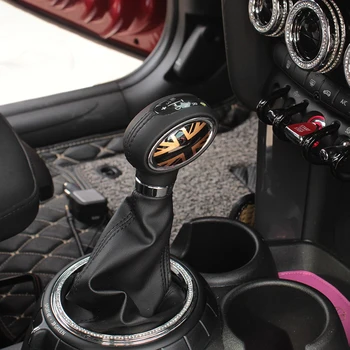 

2pcs Union Jack ABS Car Gear Shift Knob Panel Cover Stickers Decoration For Mini Cooper F54 F55 F56 F60 Countryman Car styling
