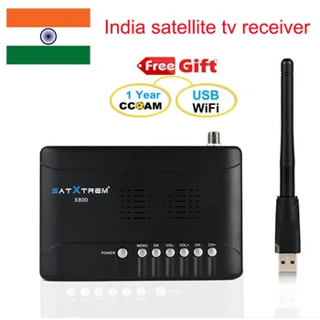 

Satxtrem X800 HD Satellite Receiver DVB S2 Buit-in WIFI Full 1080P Digital Decoder TV Tuner Cccam Receiver India Receptor