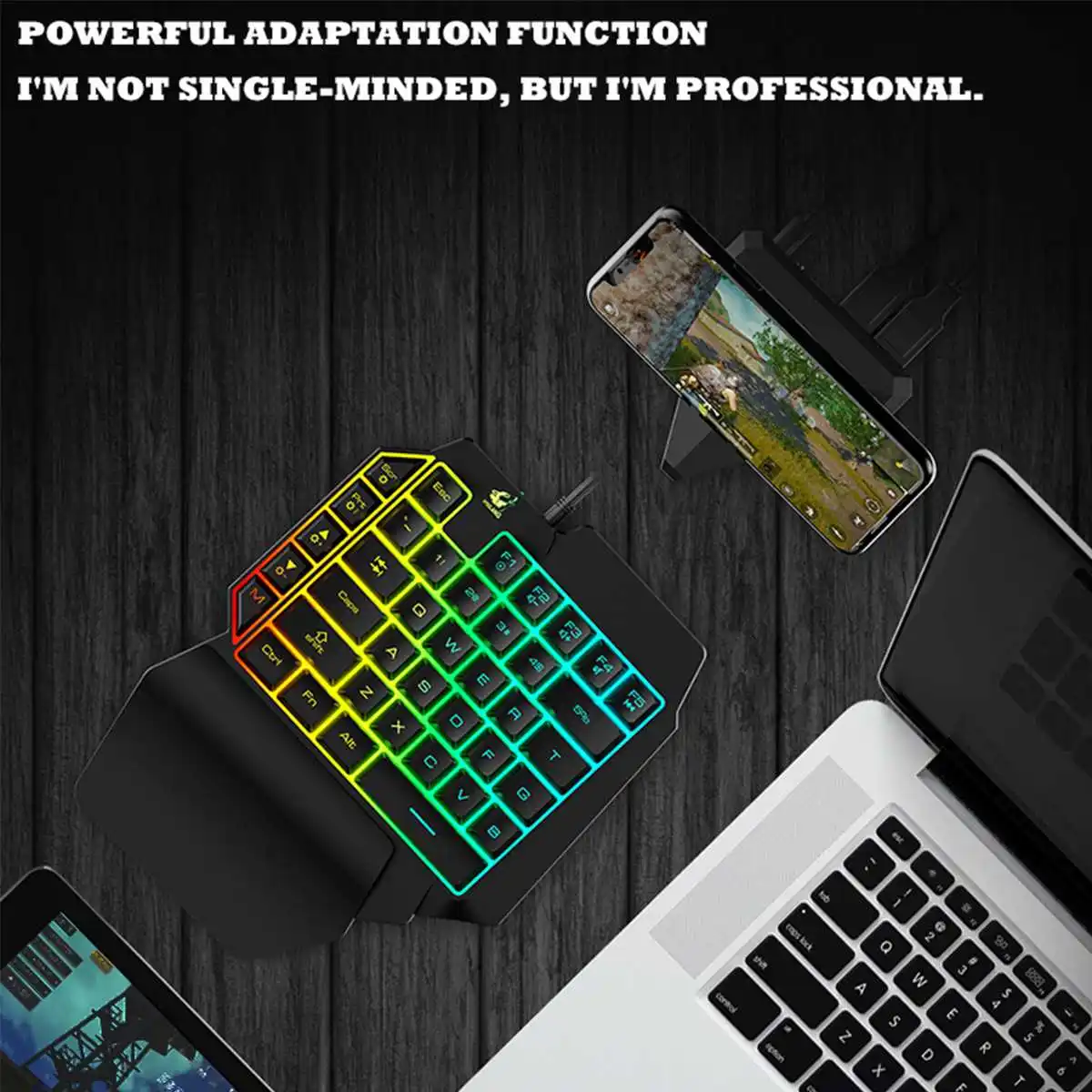Игровая клавиатура с одной рукой светодиодный подсветка 39 клавиш USB Проводная эргономичная Механическая игровая клавиатура мини-клавиатура