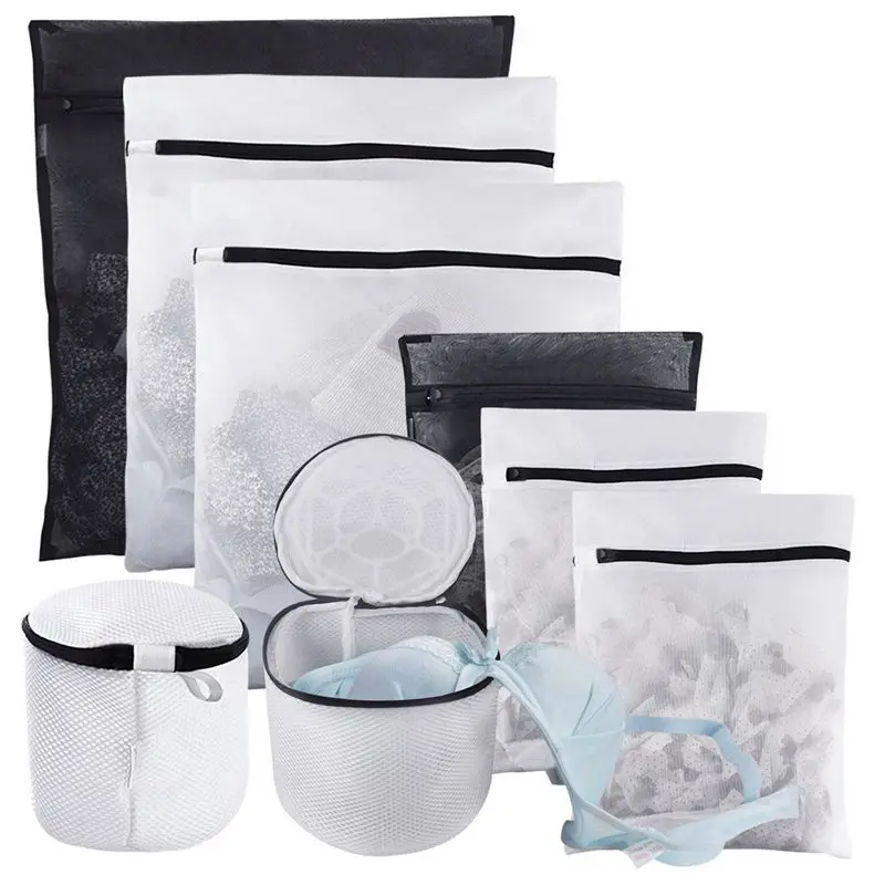 

Mesh Laundry Bags, with Two Thicker Bra Wash Bags, Travel Storage Organizer, Clothing Washing Bags for Lingerie,Delicate, Laundr