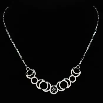 Triple Moon Collar Necklace