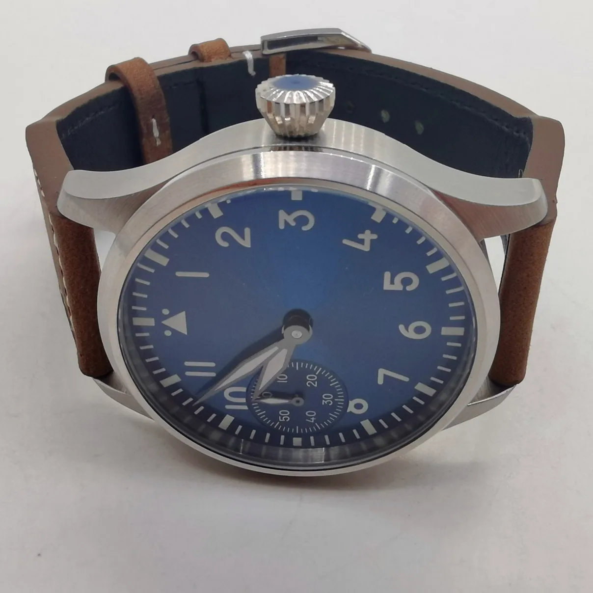 42MM Pilot Manual Winding Mechanical Watch Fashion Men's Leather