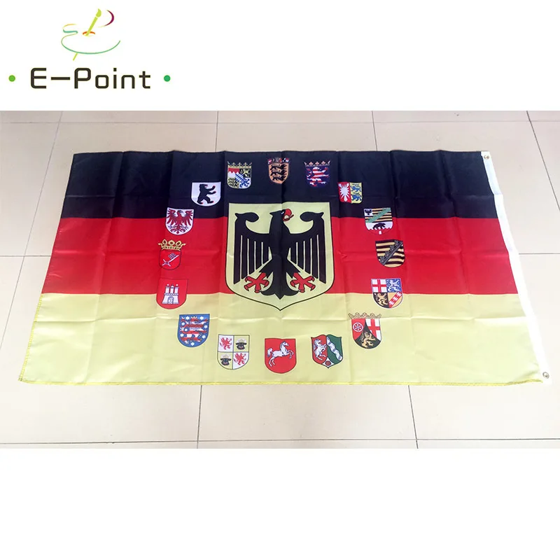 Germany Eagle 16 States Eagle Rough Tex Flag 3ft*5ft(90*150cm) Size Christmas Decorations for Home Flag Banner Gifts