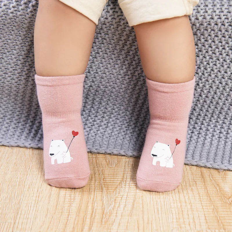 3 пары, высокое качество, утепленные удобные хлопковые носки для новорожденных с героями мультфильмов детские носки для новорожденных мальчиков и девочек