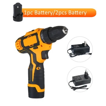 

Portable Cordless Electric Drill Torque Impact Drill with 6A Li-ion Battery 2 Variable Speed 3/8-inch Keyless Chuck