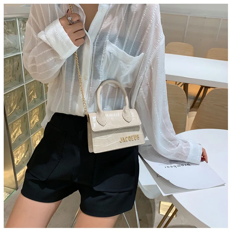 Bags for Women Shoulder Yellow Mini Bag Fashion Chain Portable Messenger Bag Stone Small Square Bag High Quality Handbags