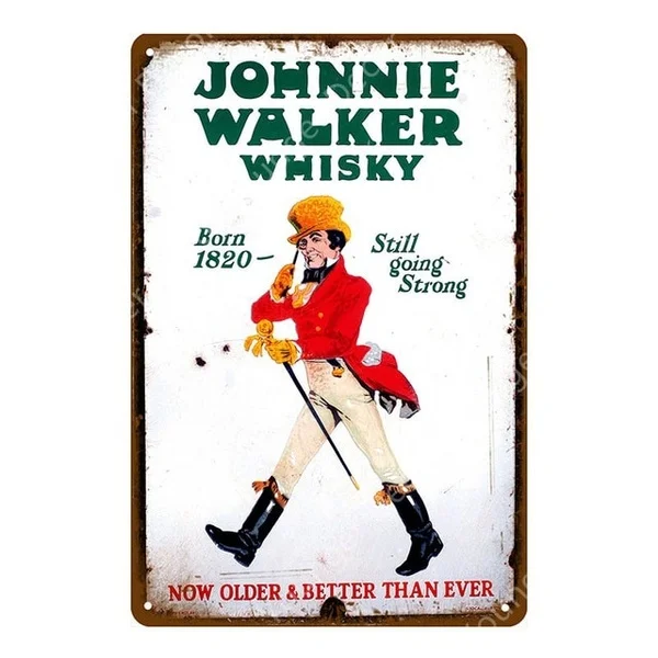 Classic Whiskey Metal Signs Stag Beer Johnnie Walker Wall Plaque Bar Decor Vintage Plate Pub Club Advertising Poster YI-035 | Дом и сад