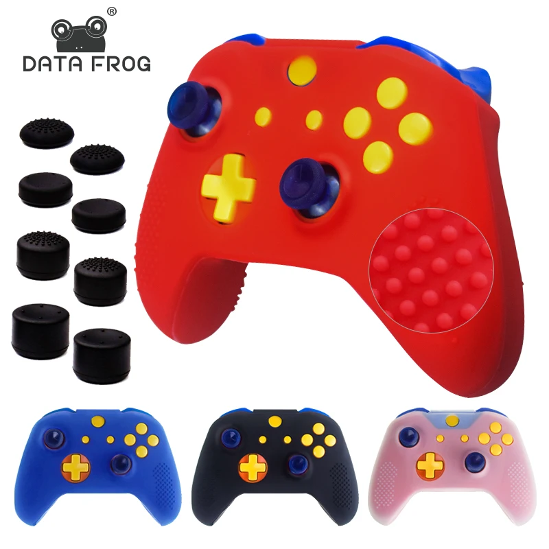 Image Anti Slip Soft Silicone Gel Case Cover for X1 Slim Controller Gamepad Rubber Skin Protective Case With Thumb Stick Grip Caps