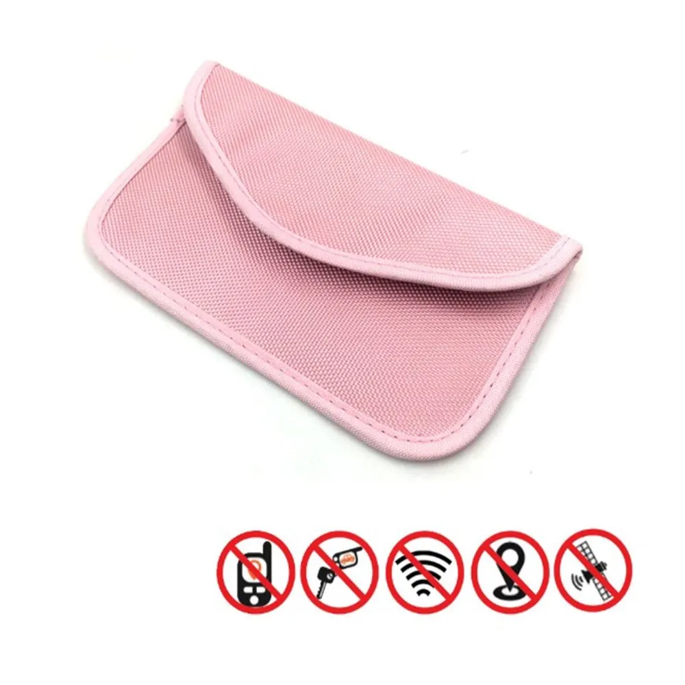 6 цветов Автомобильный ключ сумка для хранения сотового телефона сигнальная посылка большой радиационный умный чехол для телефона ПВХ Сумочка - Название цвета: Розовый