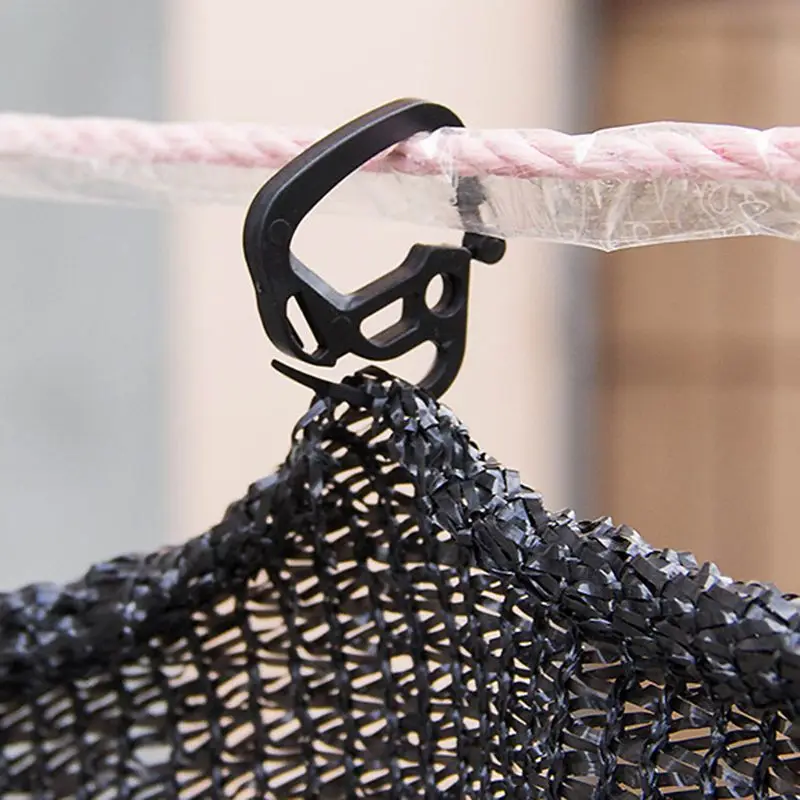 10pcs Shading Net Hook Greenhouse Curtain Line Fixed Clips Outdoor Courtyard Poultry Aquaculture Fence DXAF
