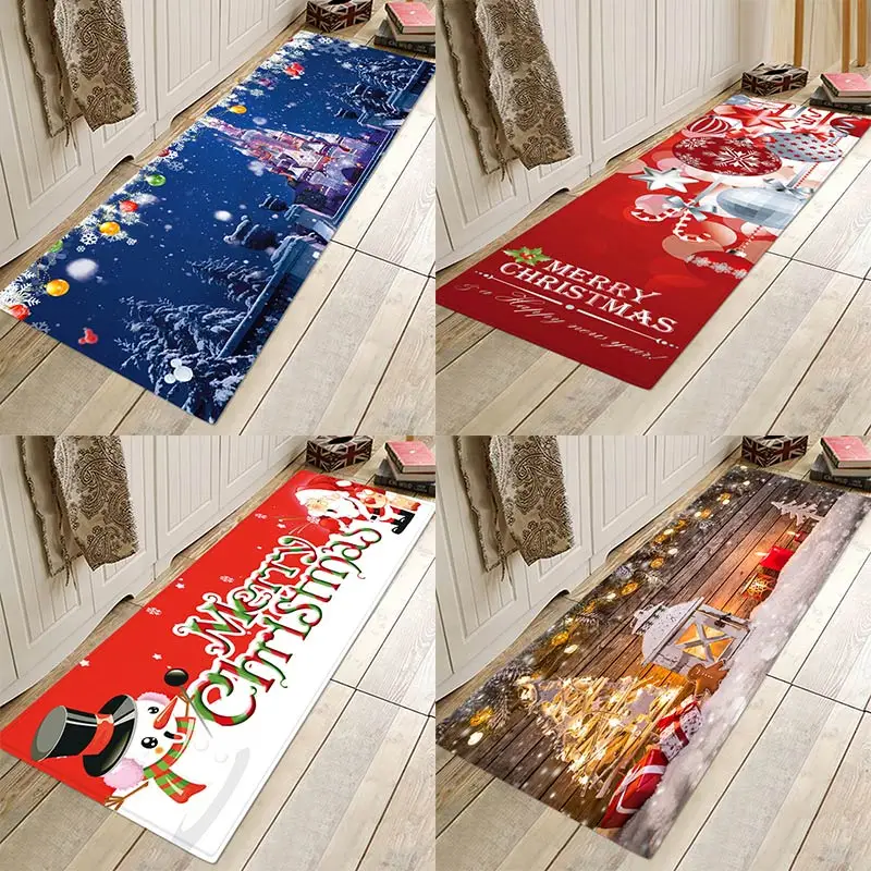

Christmas matChristmas lights mat, Christmas castles mat, festive atmosphere, flannel prints, non-skid absorbent mats.