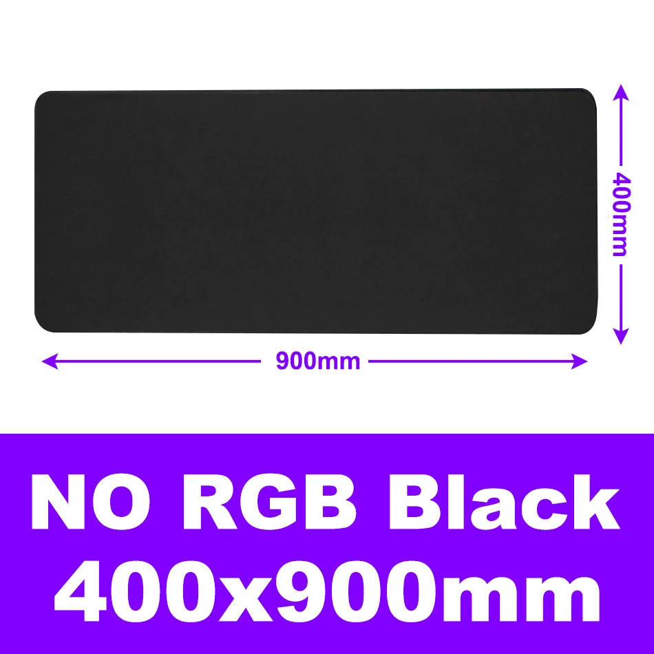Black 400x900 Компьютерный коврик для мыши, игровой коврик для мыши, игровой коврик для мыши, большой коврик для мыши, RGB коврик для мыши XXL, коврик с подсветкой, Настольный коврик с подсветкой - Цвет: Black 400x900