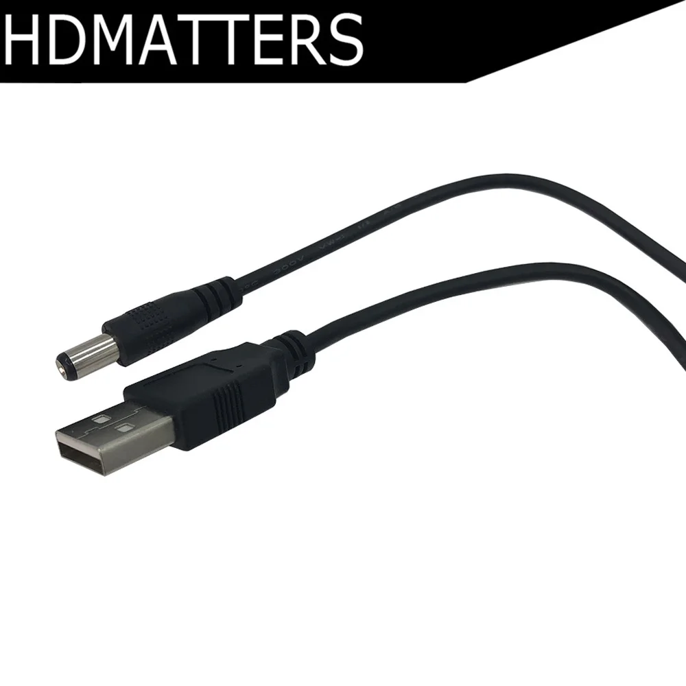 

USB to DC charging cable cord USB to DC 5.5X2.1mm for splitter Switchers etc.