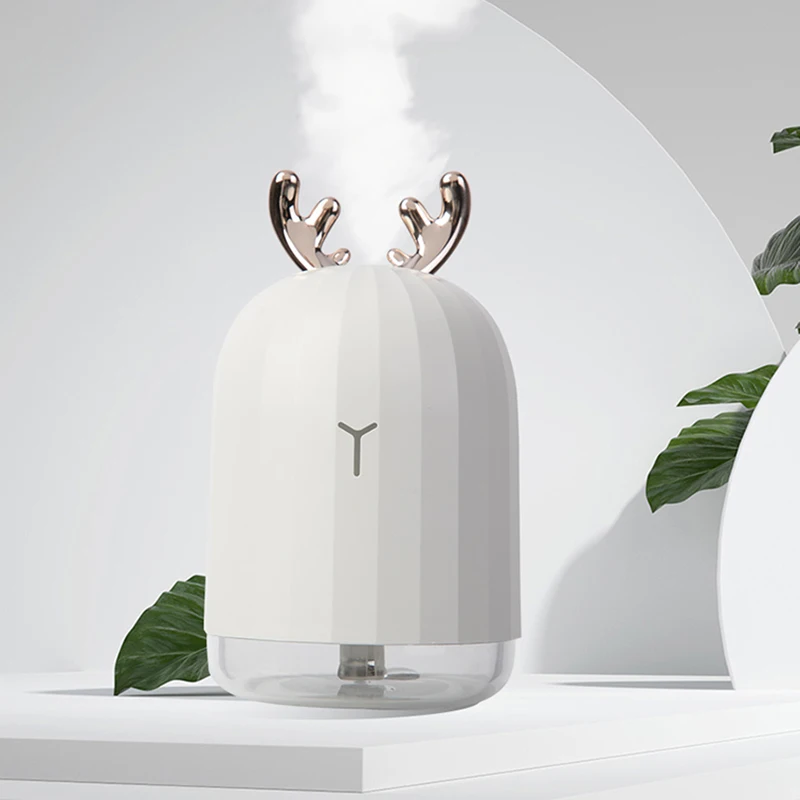 

220ML USB Deer Ultrasonic Air Humidifier Aroma Essential Oil Diffuser Car USB Fogger Mist Maker with Light Aromatherapy