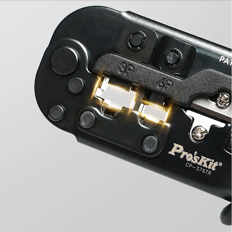 Proskit CP-376TR 4 P/6 P/8 P телекоммуникационный обжимной инструмент с проводным резаком, тестер, набор инструментов для электропроводки с хрустальной головкой