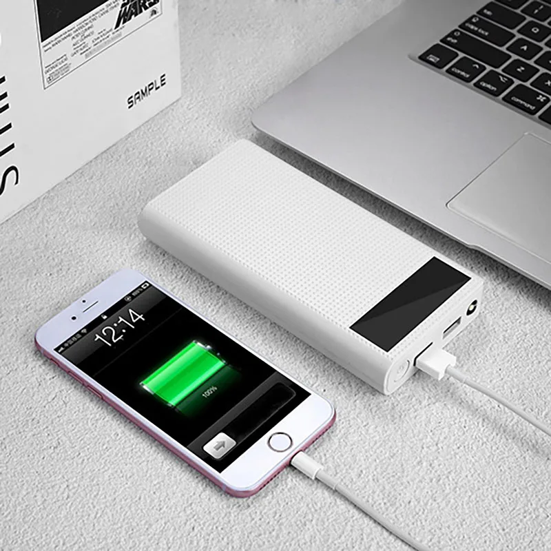 Qc 3,0 20000mAh type-c DIY power Bank 7*18650 аккумулятор(нет) чехол Led power bank Box Quick Charge Shell чехол для телефона