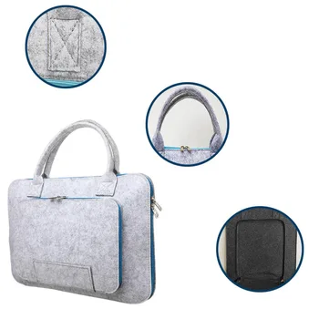 

13 Inch Wool Felt Laptop Bag Universal Notebook Computer Laptop Sleeve Bag Handbag for Women MacBook Men