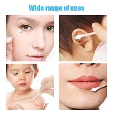 200 шт деревянные ватные палочки биоразлагаемые деревянные ватные палочки с двойным наконечником для макияжа AC889