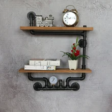 

Industrial Shelves Iron Wood Bookshelf Bedroom Bedside Study Shelf Wall Decoration Shelf Bookcase Wood Shelf Wall Rack