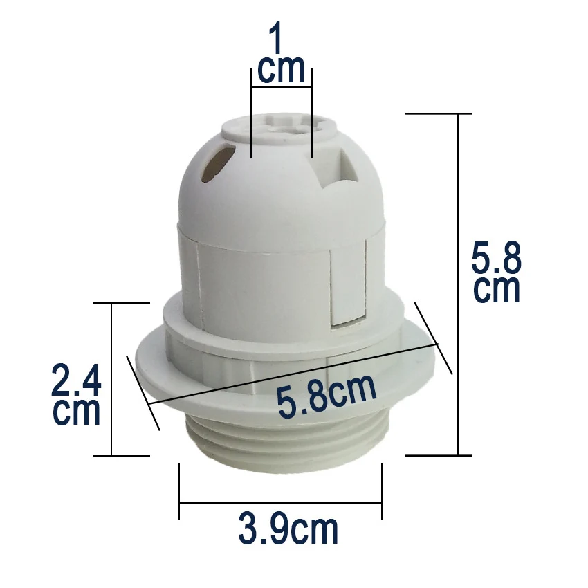 Европейский 4A 250V E26 E27 карта полузуб пластиковый винт рот лампа энергосберегающий светодиодный патрон для лампочки патрон