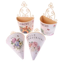 Flower-Vase Pot-Wall Wall-Hanging Garden Home-Decoration Plastic Rural 1pcs