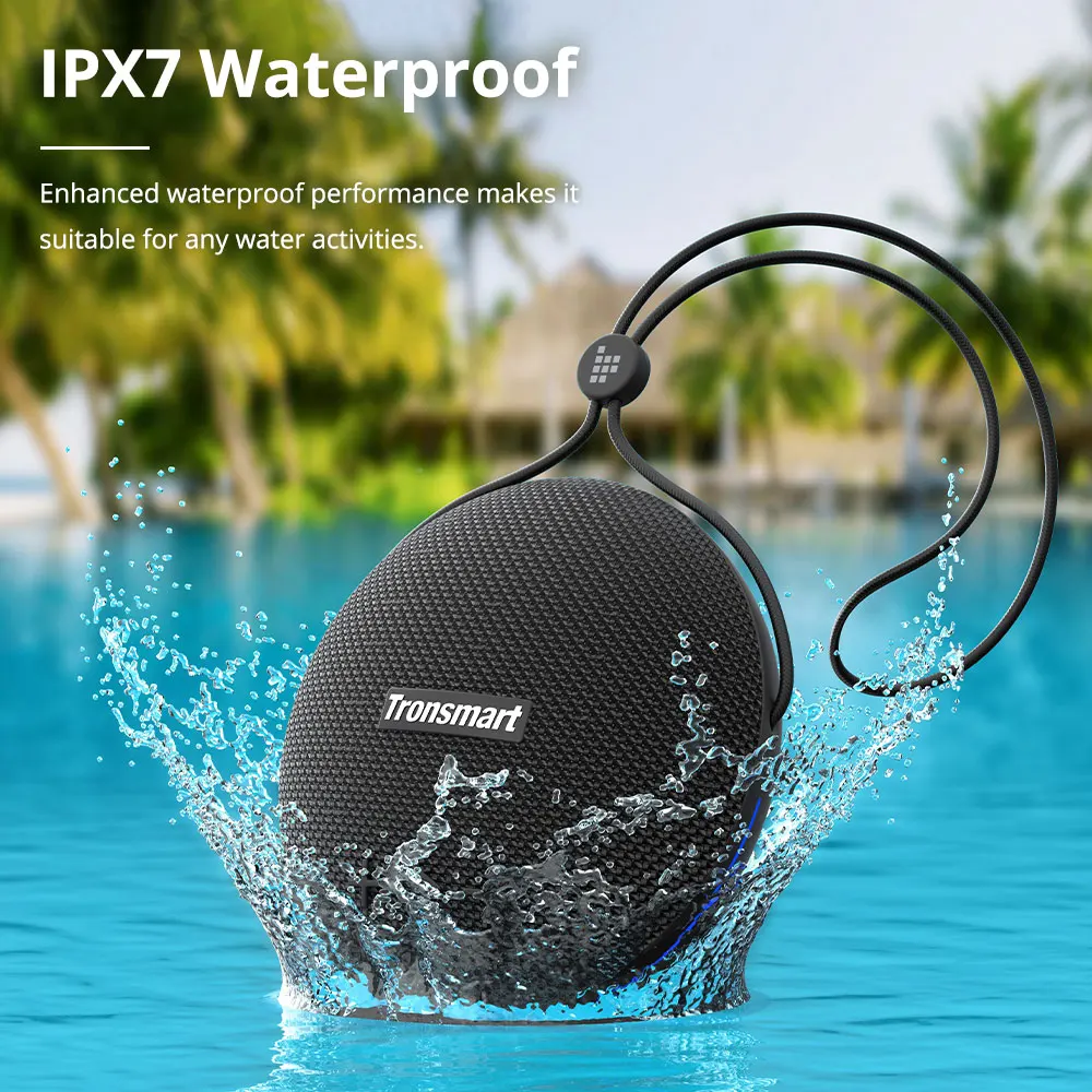 US $29.99 - 59.24 Tronsmart Splash 1 Bluetooth Speaker with True Wireless Stereo, Dual Drivers, IPX7 Waterproof, 24-hour Playtime Portable Speaker