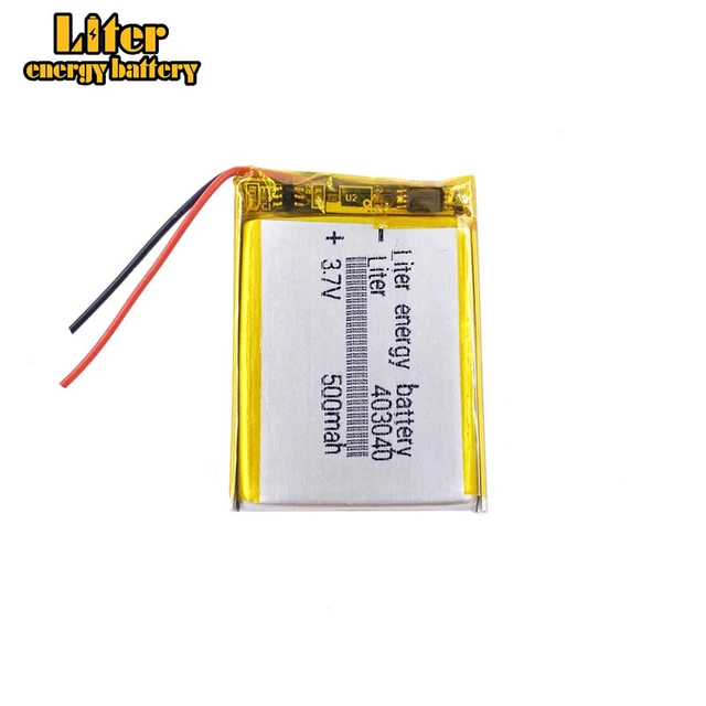 3.7V lithium polymer battery 043040 403040 500mAh MP3 MP4 GPS