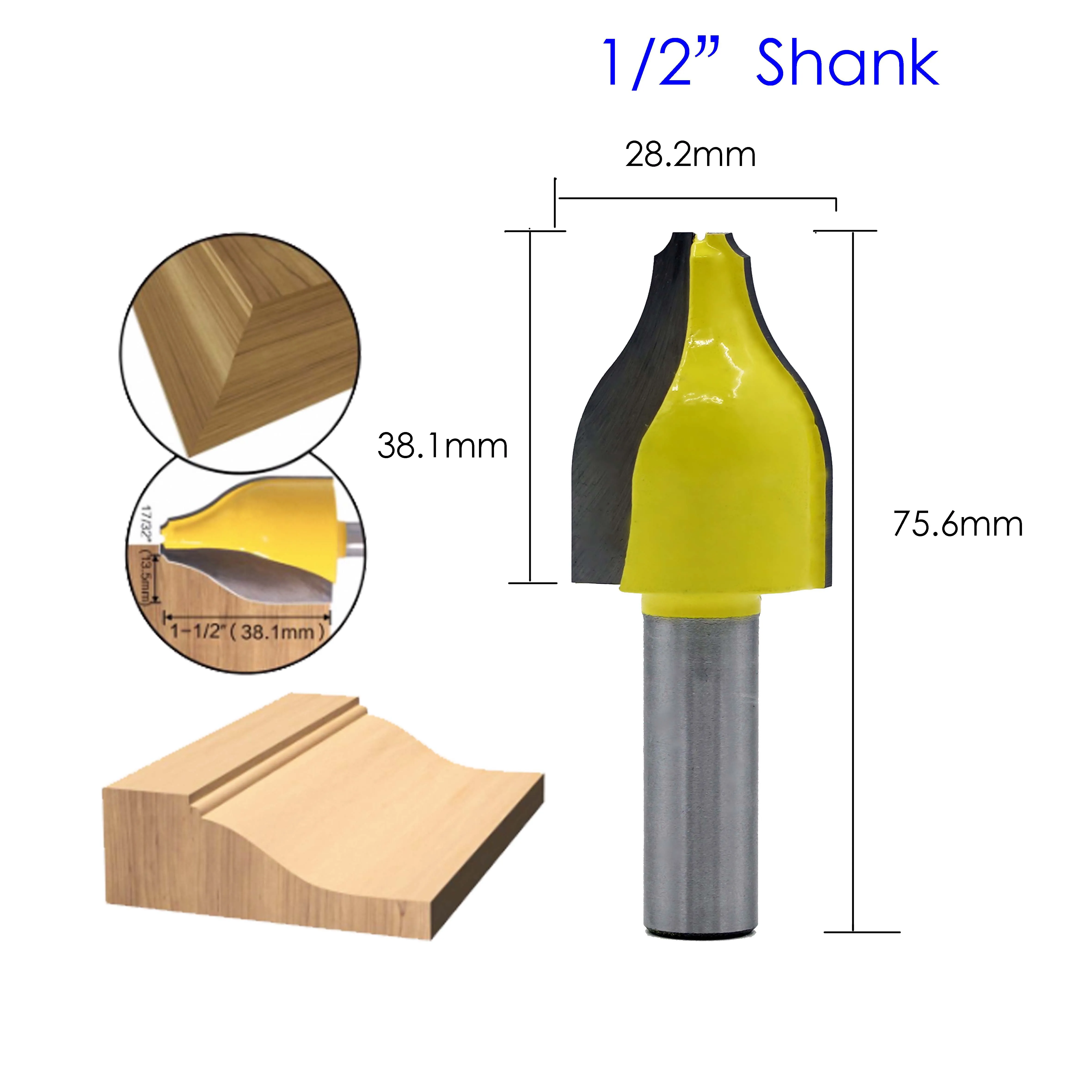 4PC 1/2"shank Shank Panel Raiser Router Bit - Vertical - Ogee Bead - cutter woodworking bits wood milling cutter