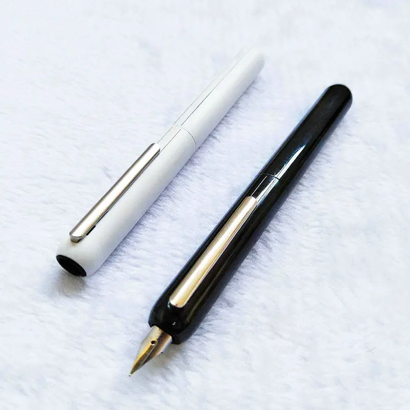 caneta tinteiro fashion lm focus caneta tinteiro preto de titânio série ponta de tinta retrátil ef canetas de caligrafia