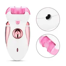 Перезаряжаемые Эпилятор Для женщин 4-в-1 Электрический Перезаряжаемые удаления волос Женская бритва, ухаживает за кожей стоп Маникюр розовый(штепсельная Вилка европейского стандарта