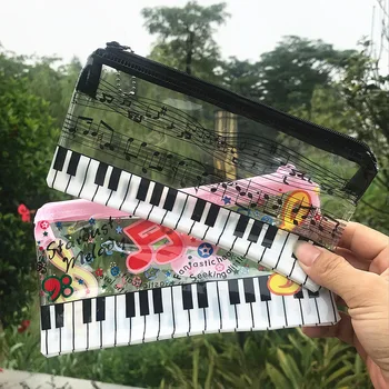 

Creative Piano Keyboard Pattern Pen Bag Student Pencil Bag Primary And Secondary School Stationery Pencil Case New Arrive Pen pu