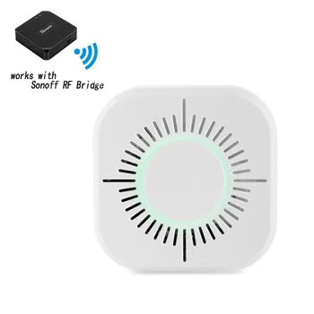 

Wireless Smoke Detector 433MHz Fire Security Protection Alarm Detector Sensor For Smart Home, Work With Sonoff RF Bridge