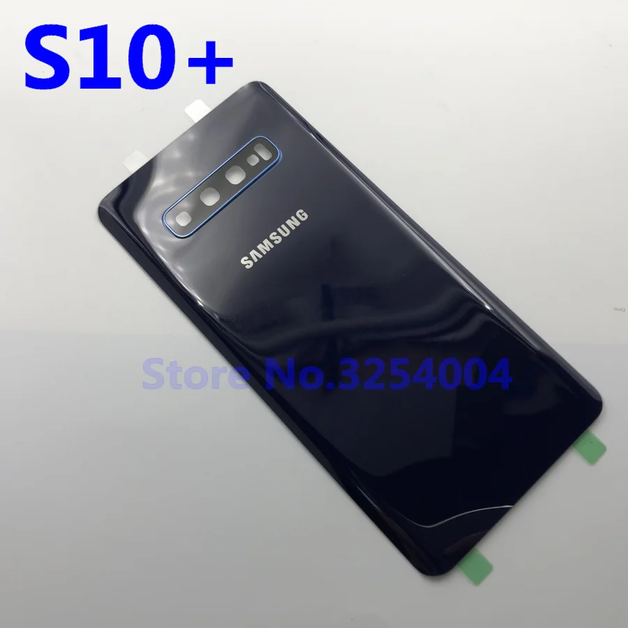 S10 Plus blue Для samsung Galaxy S10 Plus G975 G975F задняя крышка батарейного отсека задняя стеклянная крышка Корпус чехол Замена батарейного отсека камера Стекло S10 - Цвет: S10 Plus blue